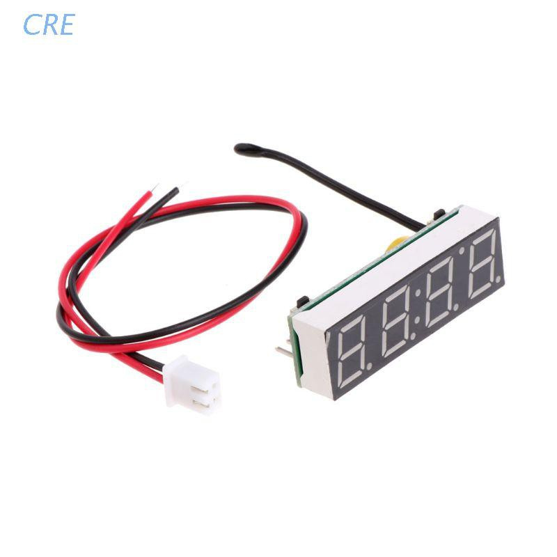 CRE  Digital Car LED Electronic Clock Time Temperature Voltage 3 in 1 Meter 12V 5-20V