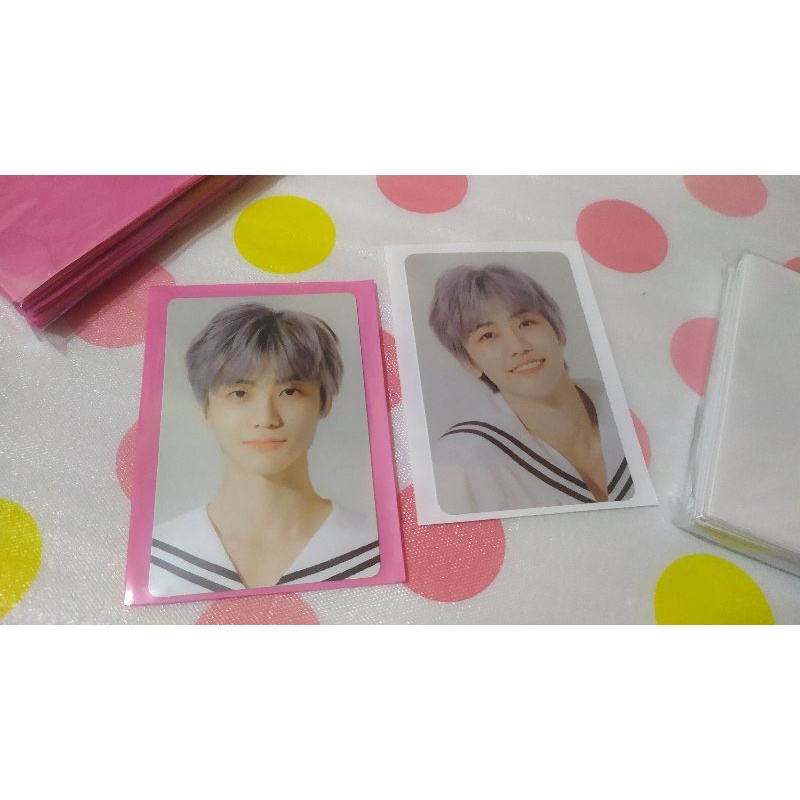 

[ECER] DECK PROTECTOR PHOTOCARD PC MATTE PINK WHITE NO BRAND 66 X 91 MM