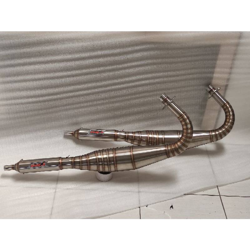 Knalpot rx king knalpot kolong piton BKJ full stnlis knalpot kolong piton // barang istimewa suara g
