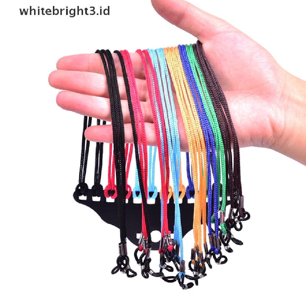 {whitebright3.id} 12Pcs/Set Nylon Chain Cord Eyeglass Holder Sunglasses Glasses Neck String Strap ,