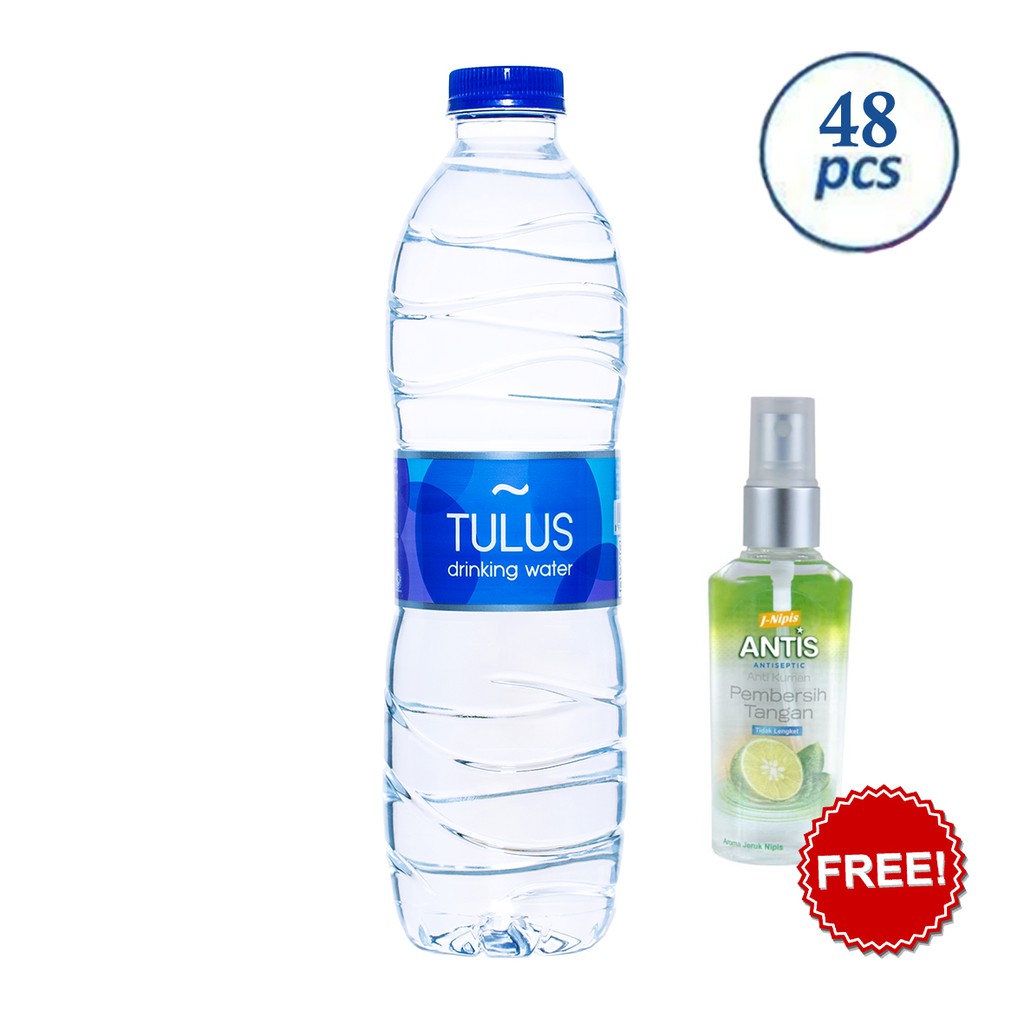 

TULUS WATER - Air Mineral 600ml 2Karton Gratis Antis Botol Spray Jeruk Nipis 55ml