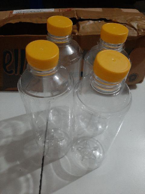 Botol Plastik Almond 500 Ml | Dapat 50 Pcs | Botol Minum 500 Mili Ecer Murah Foodgrade | Botol Juice
