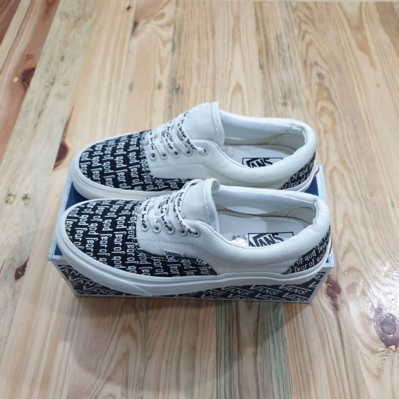 100% PREMIUM FEAR OF GOD X VANS ERA 95 DX REISSUE MARSHMALLOW BLACK WHITE WAFFLE ICC