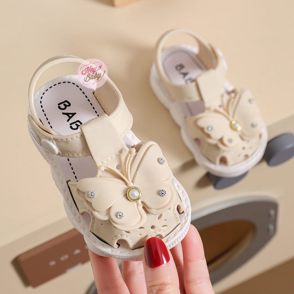 littleaaroon.store BUTIE ROSE 2588+5 Sandal Anak Perempuan Bahan Karet Model Lucu 1-4 Tahun Import