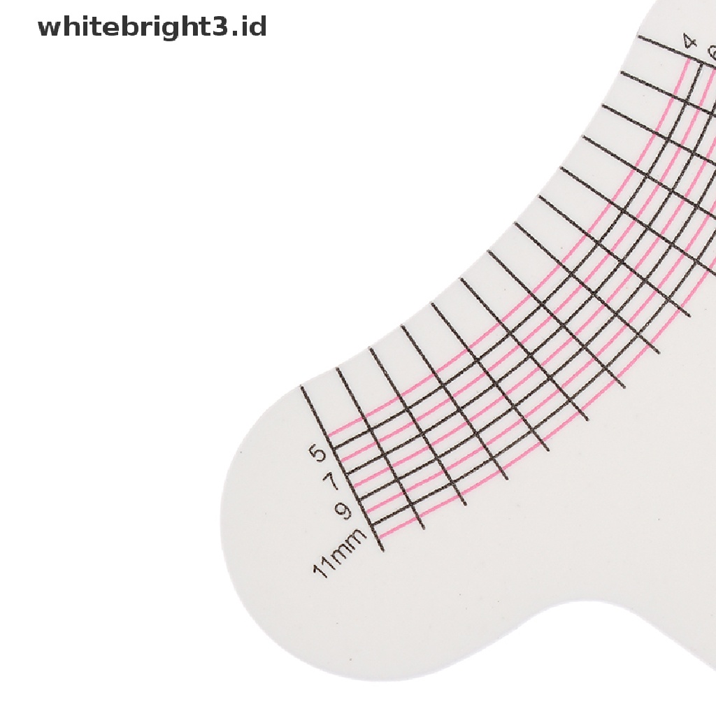 (whitebright3.id) Penggaris Stensil Pengukur Panjang / Keriting Bulu Mata