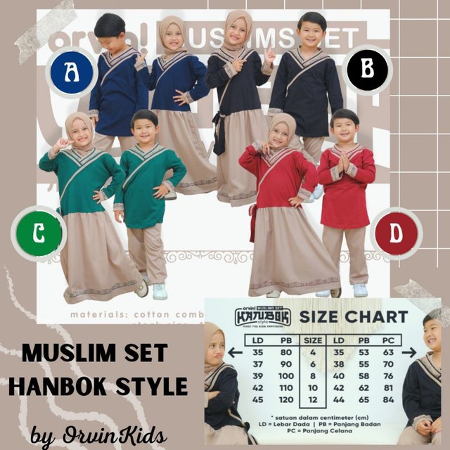 Muslim Set Hanbok Style by Orvin Kids