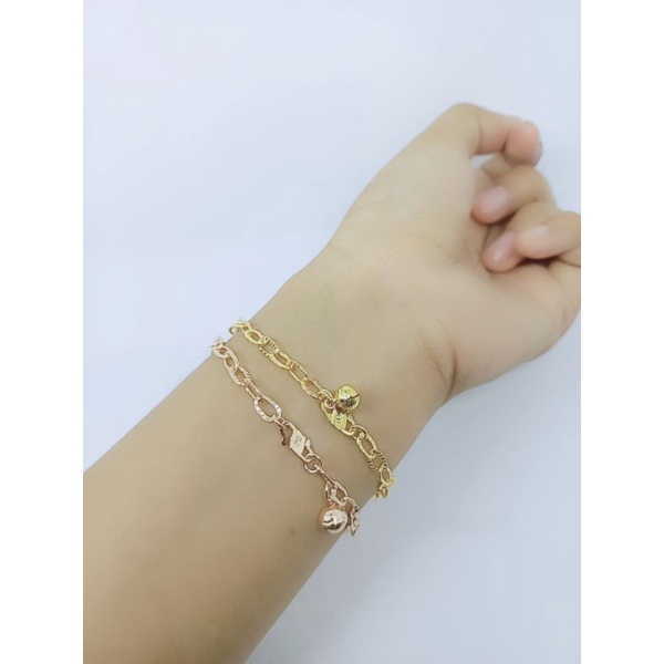 gelang perak asli lapis emas/gelang rante nori oval ukir 1bel/gelang asli silver 925/gelang fahsion wanita