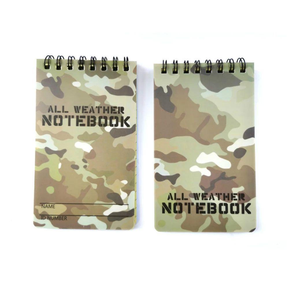 LANFY Waterproof Note Pad Kamuflase Perlengkapan Sekolah Memo Pad Loose-leaf Outdoor Notebook Tahan Air Kertas Tulisan