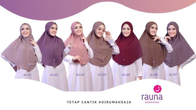 Khimar instant Rauna AJ 01 - AJ 02 - AJ 03 - AJ 04 - AJ 05 - AJ 06 - AJ 07 - Aj 09 - Aj 10 / Bergo instant