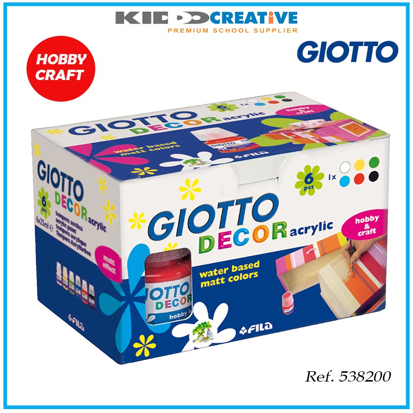 

GIOTTO DECOR ACRYLIC 25ML, 6 PCS