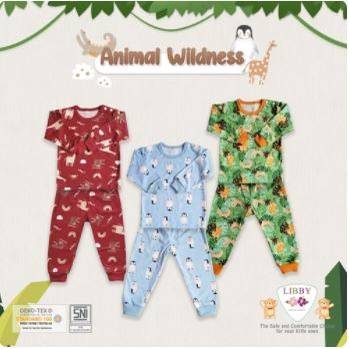Libby baby boy Animal Wildness setelan baju anak panjang size S,M,L,XL,XXL