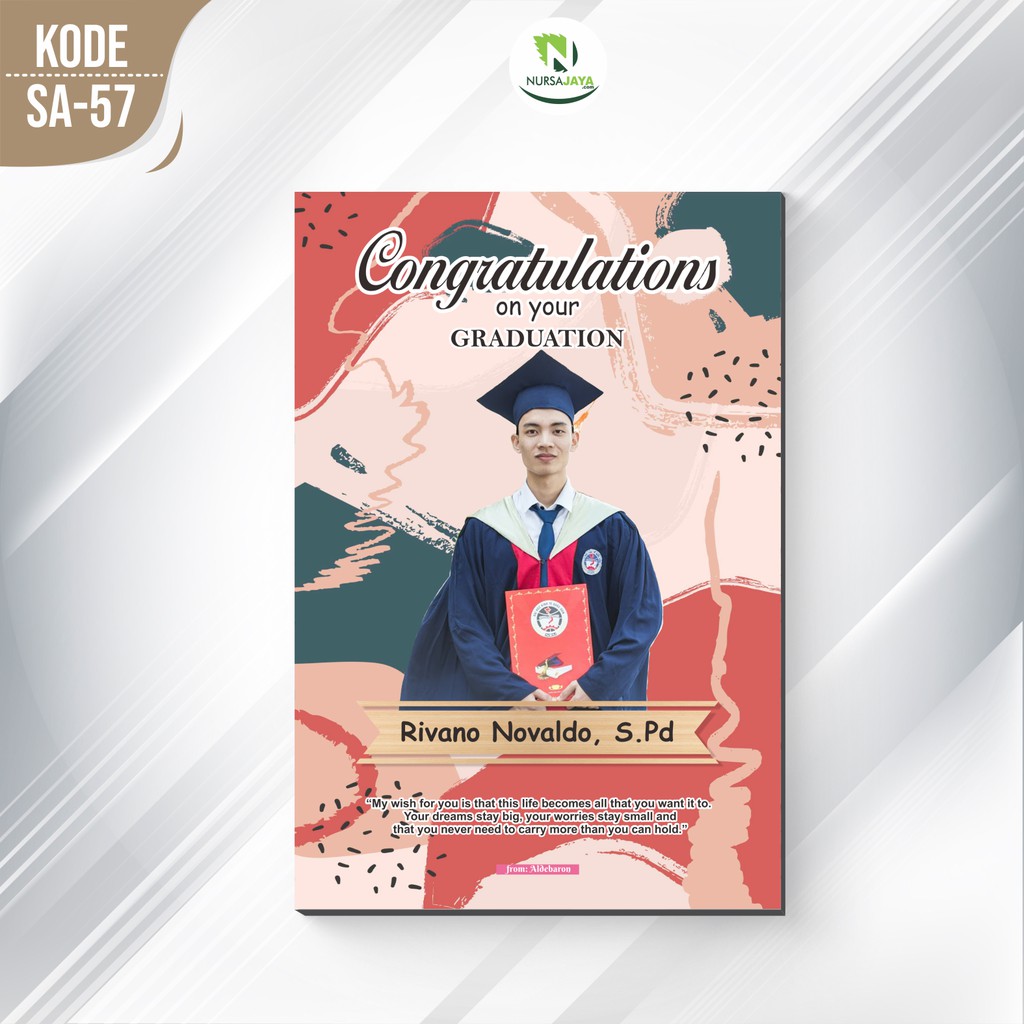 Custom Kado Hadiah Hiasan Dinding Wisuda Graduation UlangTahun Pernikahan Foto Murah Wall Decor - SA