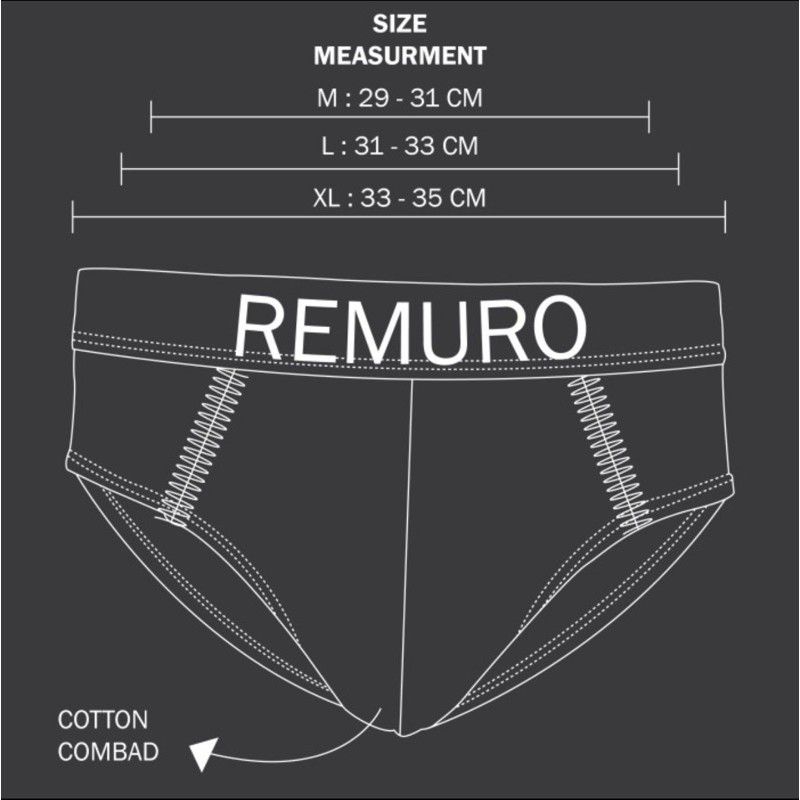 Cd Brief Sempak isi 3 Celana Dalam Pria Remuro Dewasa Sport