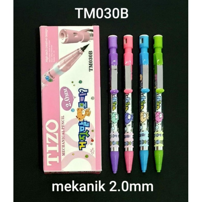 

12pc Pensil mekanik 2.0mm TM030B/TM030F/TM030G/ Pensil mekanik Tizo