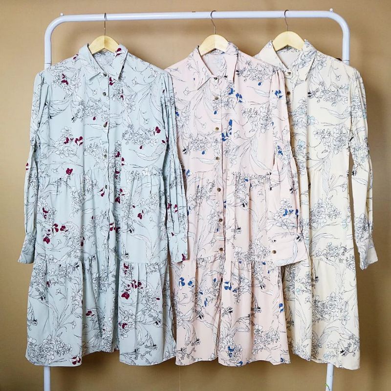 tunik bunga #dress bunga #tunik busui