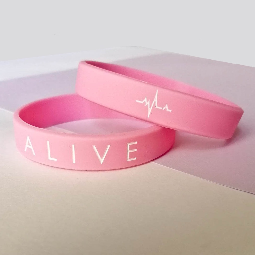 Alive Gelang Pria Bracelet BISA BAYAR DITEMPAT PINK ALIVE