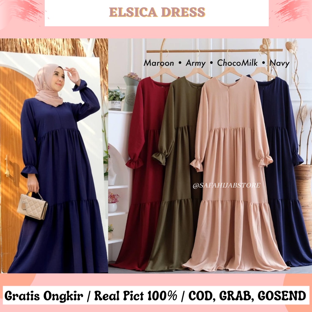 ELSICA DRESS / DRESS POLOS / DRESS KONDANGAN / BUSUI