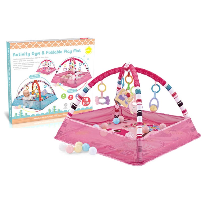 Mary Kick &amp; for Play Gym for Play Mat Mainan Bayi Fitness Rattle Bridge Tummy for Time Mat Baby Teether &amp; Matras Empuk Untuk Ne