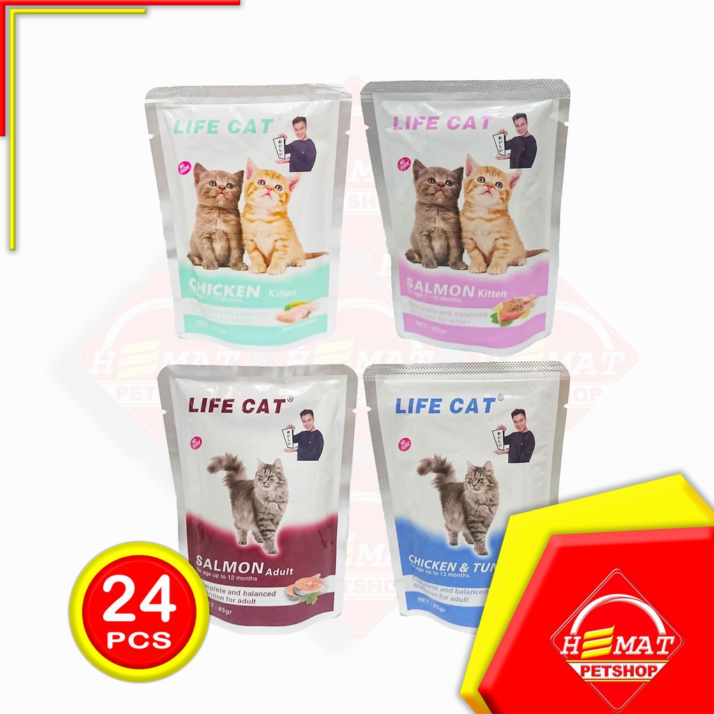 Jual Makanan Kucing Life Cat Adult & Kitten 85 Gram / Wet Food 24 Pcs