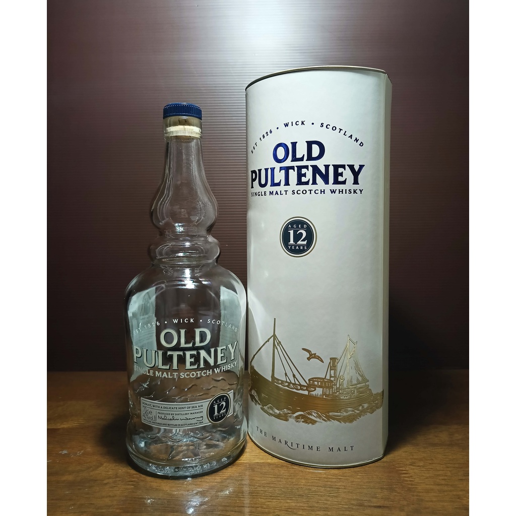 Botol bekas miras Old Pulteney 700 ML + Box Rare