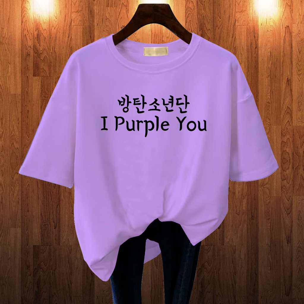 CALVIERO SHOP - BAJU KAOS ATASAN WANITA PRINT PURPLE PRINT