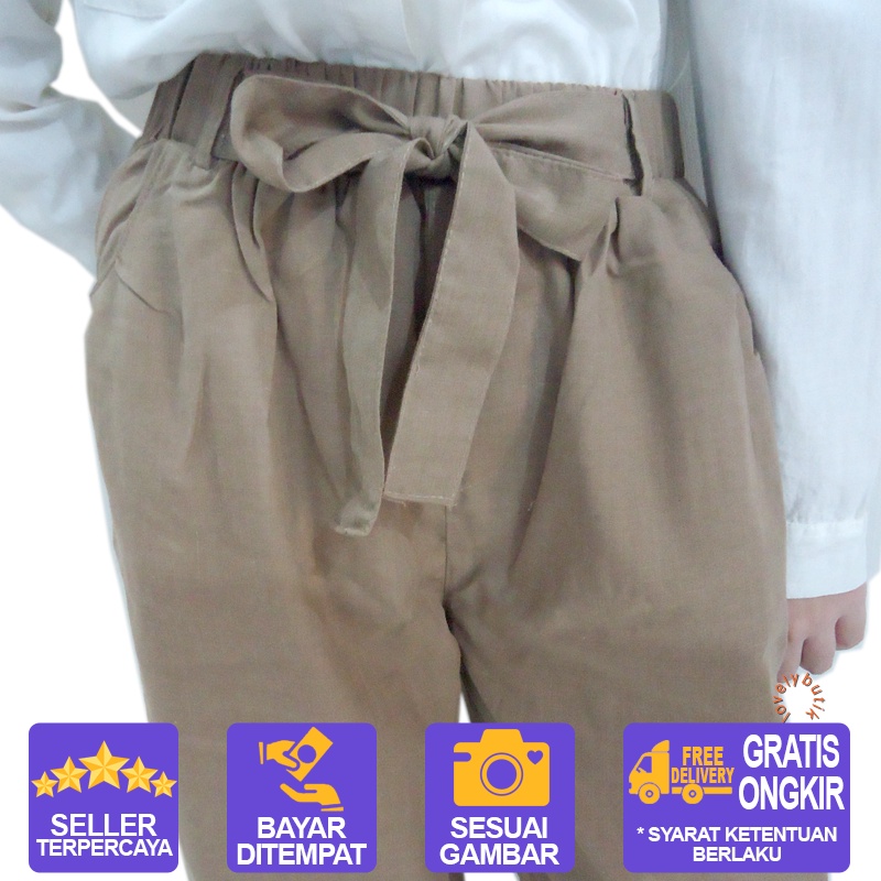 CelanaJogger Wanita | Celana Jogger HIgh Waist Kekinian  Polos Terbaru Bahan Supernova