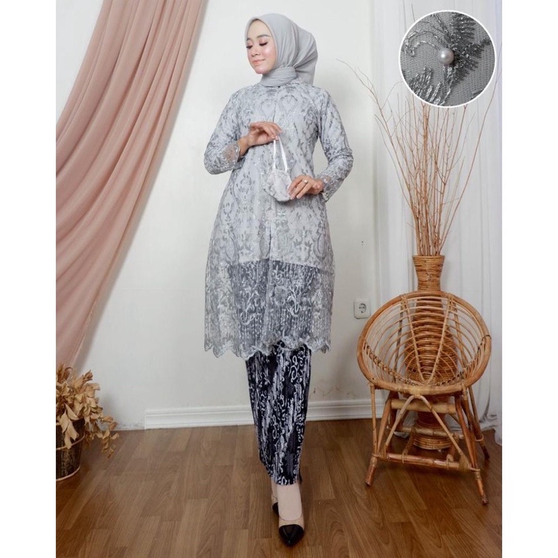 Set Kebaya Tunik Busui Set Kebaya Model Tunik Kebaya Wisuda Kebaya Modern Baju Pesta By Santiank_Kebaya