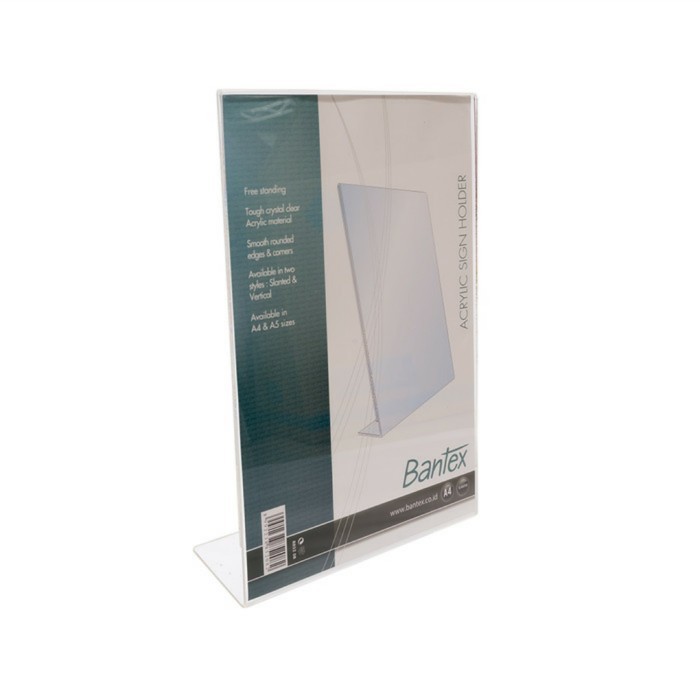 

Slanted sign holder acrylic A4 bantex