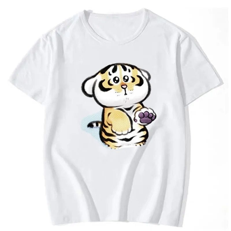 MYSTIQUE.ID-BAJU KAOS CUTE TIGER T-SHIRT LUCU DAN AESTHETIC