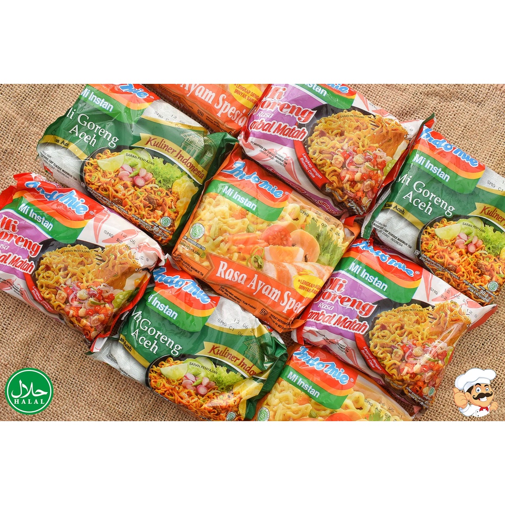 

Indomie Goreng/Kuah Satuan Rasa Ayam Geprek Goreng Rendang Goreng Ori Goreng Cabe Ijo Goreng Aceh Empal Gentong Iga Penyet Seblak Soto Soto Lamongan Spagetti Ayam Bawang Ayam Spesial Kocok Bandung