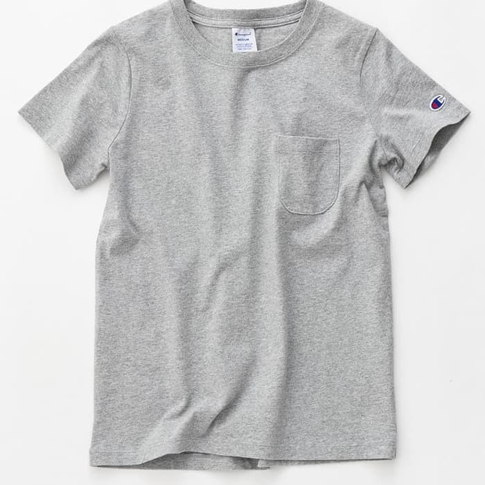 ORIGINAL Champion Basic Tee Kaos TShirt grey abu (bape stussy)