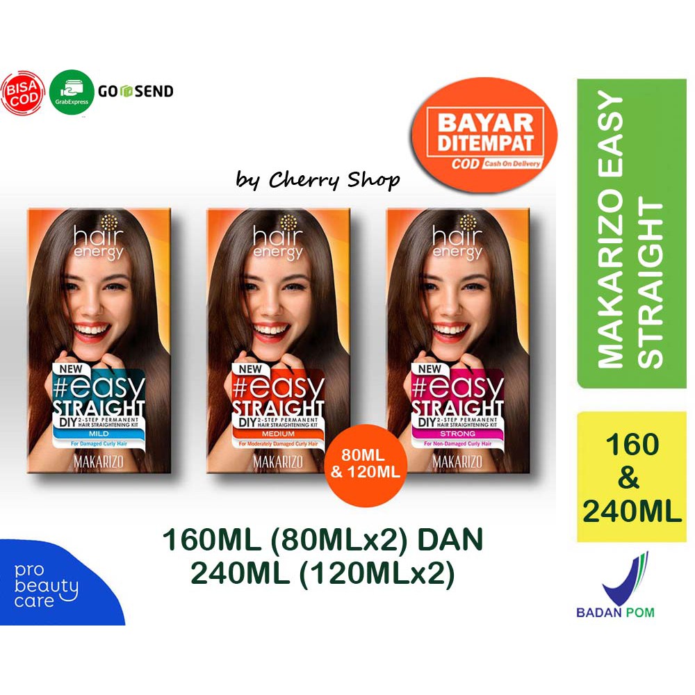 [2x80ML / 2x120ML | Netral &amp; Aktivator] PELURUS RAMBUT MAKARIZO HAIR ENERGY EASY STRAIGHT DIY 2  STEP 2X 80ML &amp; 2X 120ML