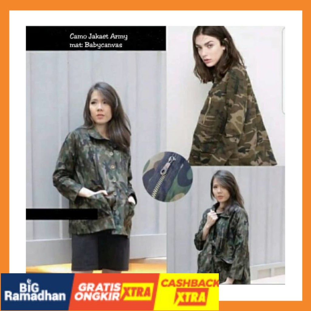 FASHION AHHA NEW RAPID BOLAK BALIK ORIGINAL/ CAMO LORENG JAKET