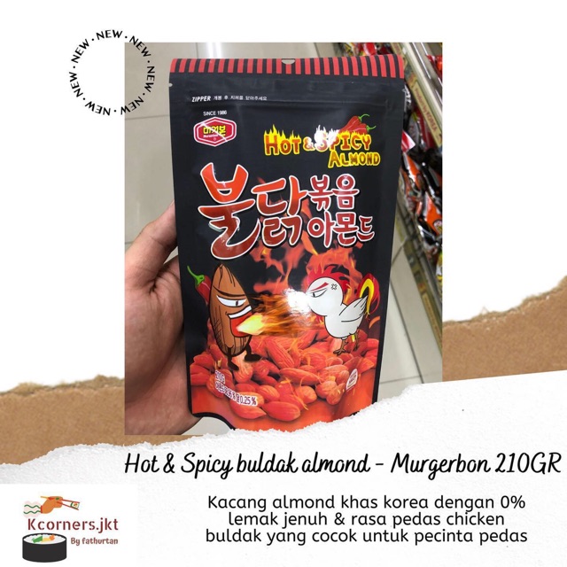 

Buldak Almond / Hot & Spicy korean almond / Kacang Almond korea - Murgerbon 210GR