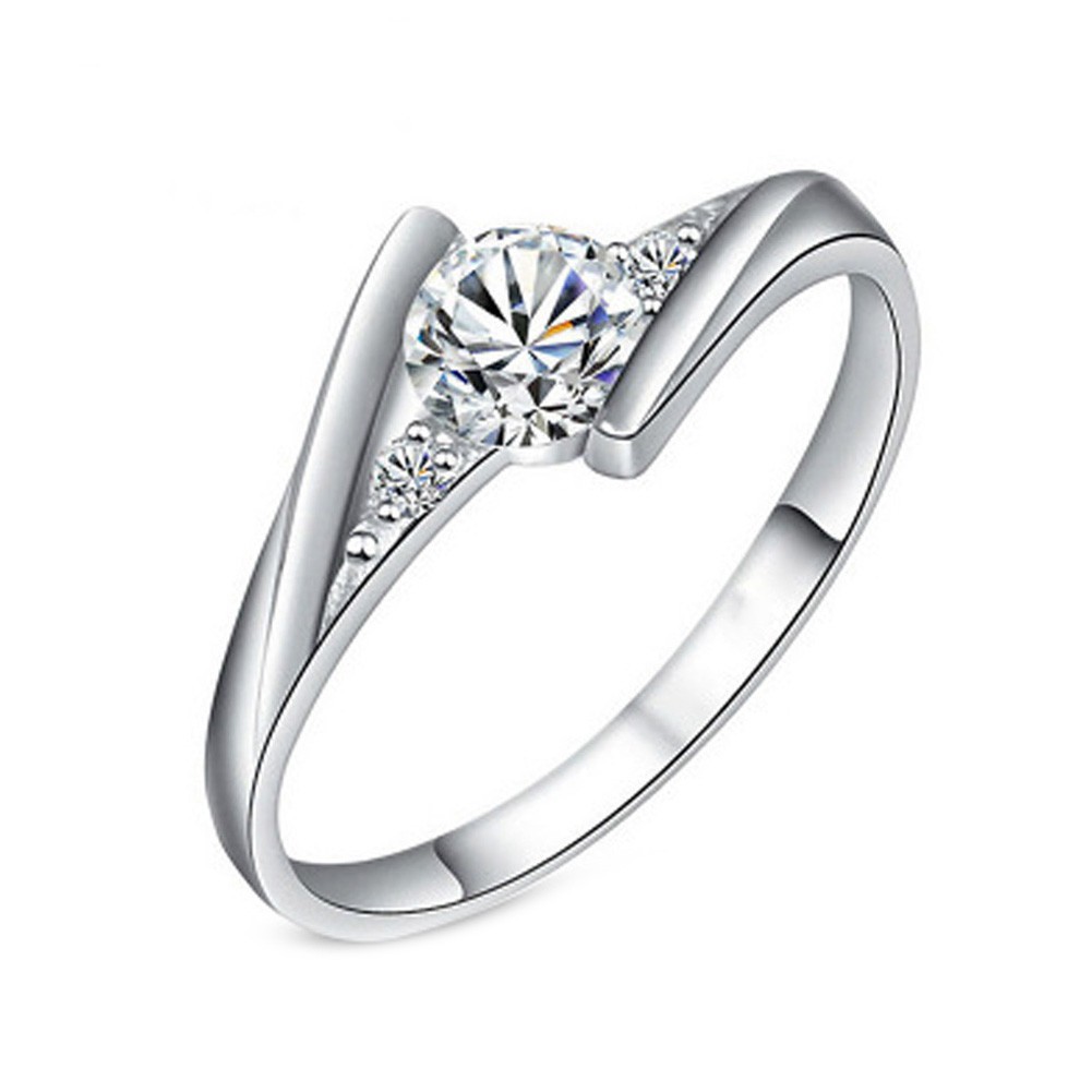 Fancyqube 07 Cincin Sterling Silver 925 Model Ukir dengan CZ