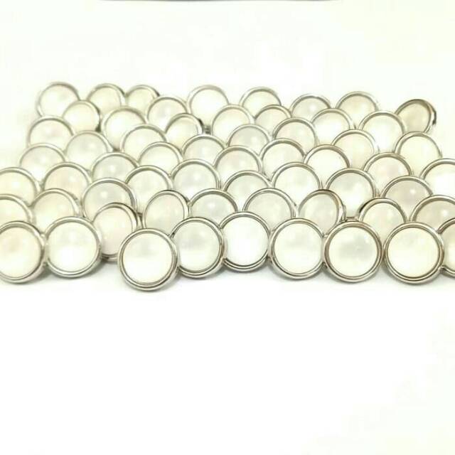 COD Isi 100 pcs Diameter 11mm /13 mm - Kancing Baju Mutiara - Kancing Jamur Mutiara Silver Gold