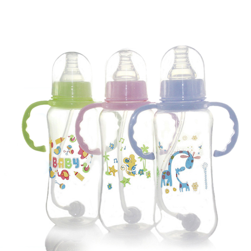 【Bayar Di Tempat】280ml Botol Plastik Bayi Baru Lahir Standar Mulut Pp