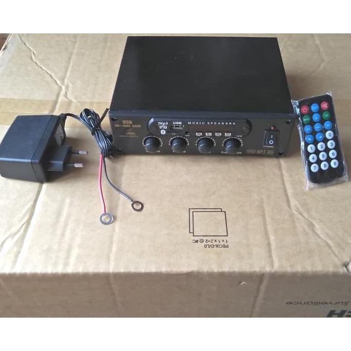 Rakitan Amplifier Stereo USB MP3 FM Bluetooth Player DC12V ++ ADT 220V