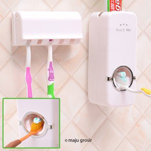 Dispenser Odol / Pasta Gigi Plus Tempat Sikat Gigi Toothpaste Dispens