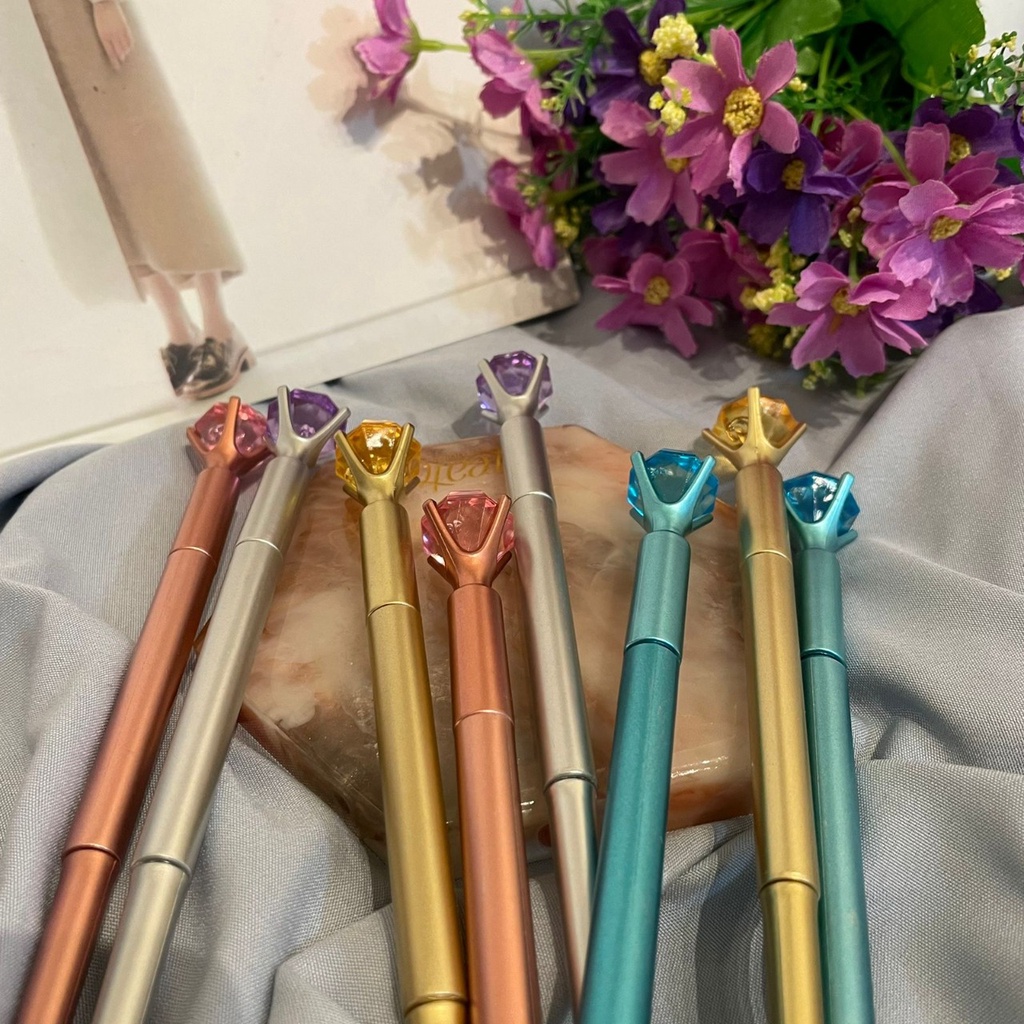 PULPEN BENTUK SENDOK GARPU UNIK ADA KRISTAL NYA HARGA MURAH TERJANGKAU PEN LUCU MODEL ALAT MAKAN SENDOK-GARPU READY 4 WARNA VARIANT BISA GROSIR DAN COD