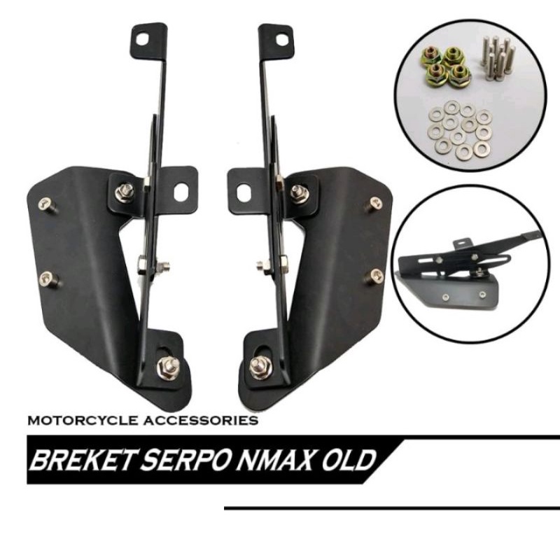 Spion Motor R25 Lipat Sepaket Breacket Baut Anti Jebol Nmax New Nmax Old Lexi (PNP)