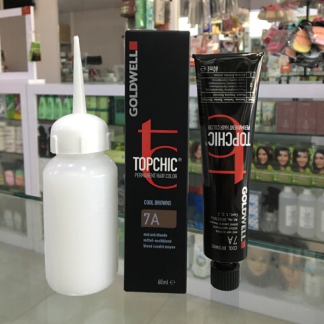 Goldwell Topchic Hair Color 60ml &amp; Oxydant 120ml Kode 7A