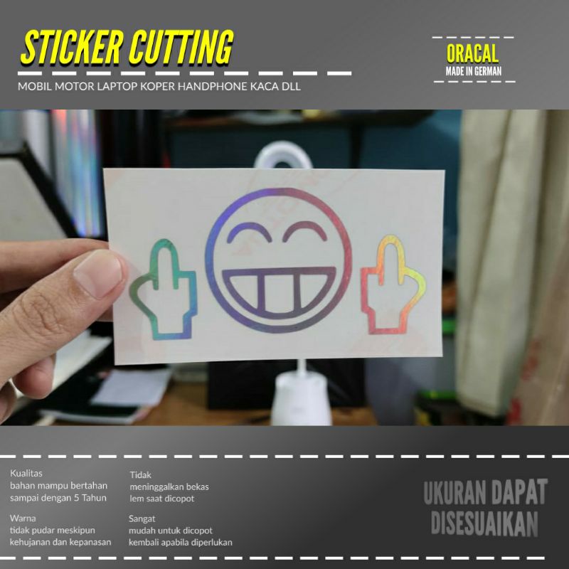 STIKER FUCK YOU 2 STICKER CUTTING TRANSPARAN LOGO DLL