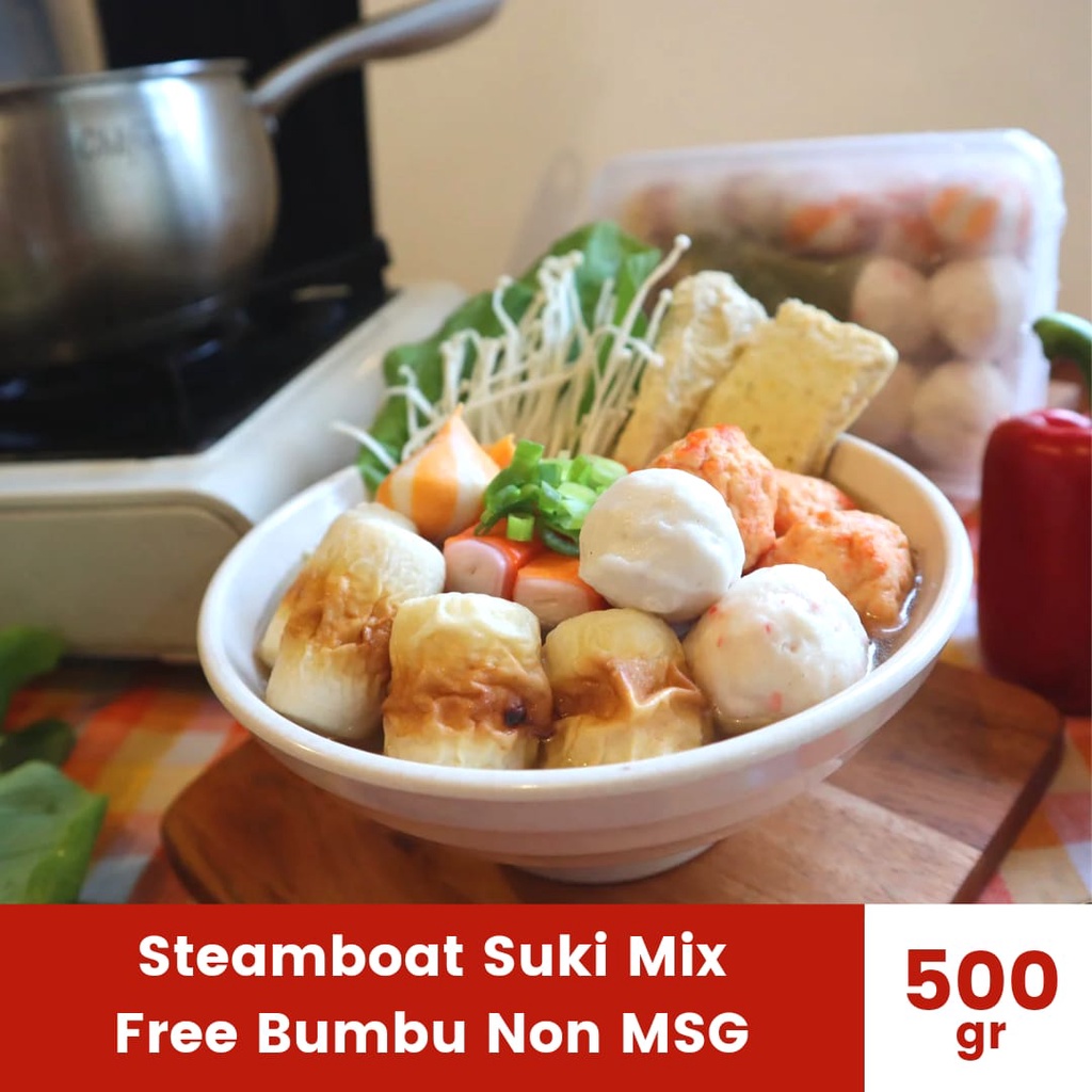 

Steamboat Suki Mix Mimi Dwi Free Bumbu (500 Gram)