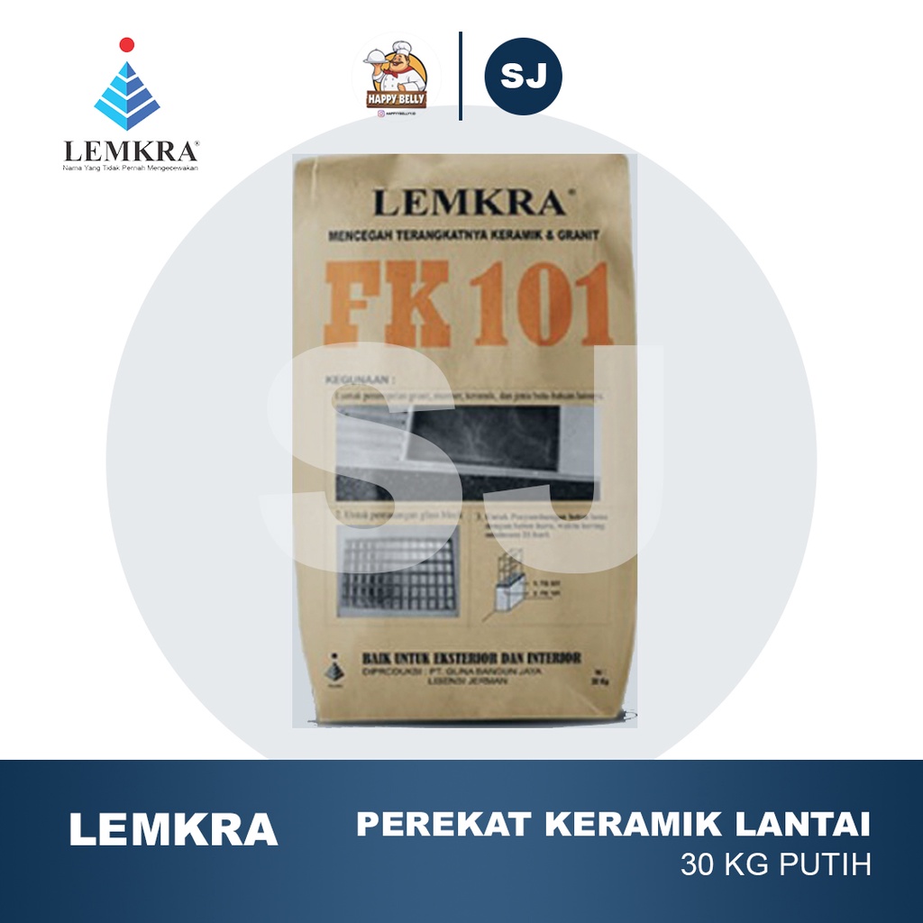 Semen Lemkra FK 101/Lemkra perekat keramik & granit/Semen instan 30 kg PUTIH