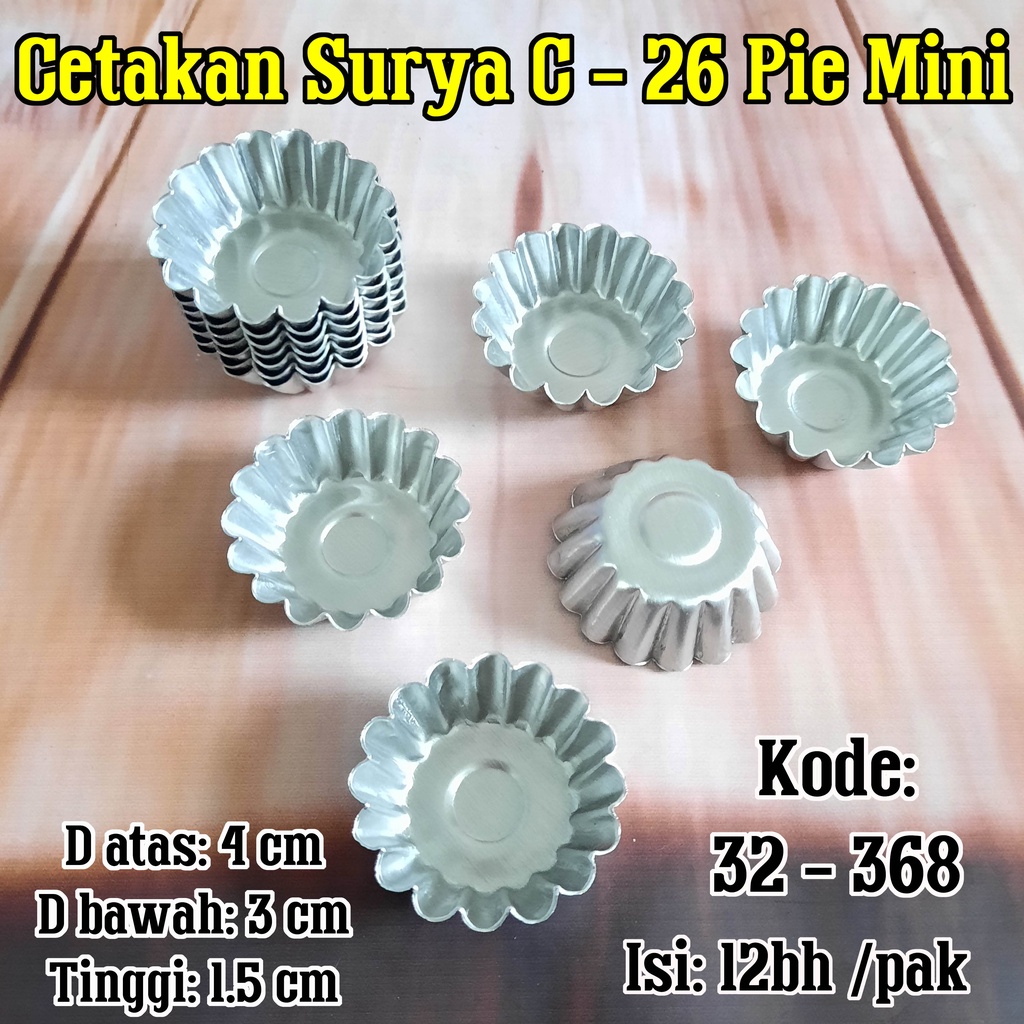 Cetakan Pie Mini C - 26 per lusin