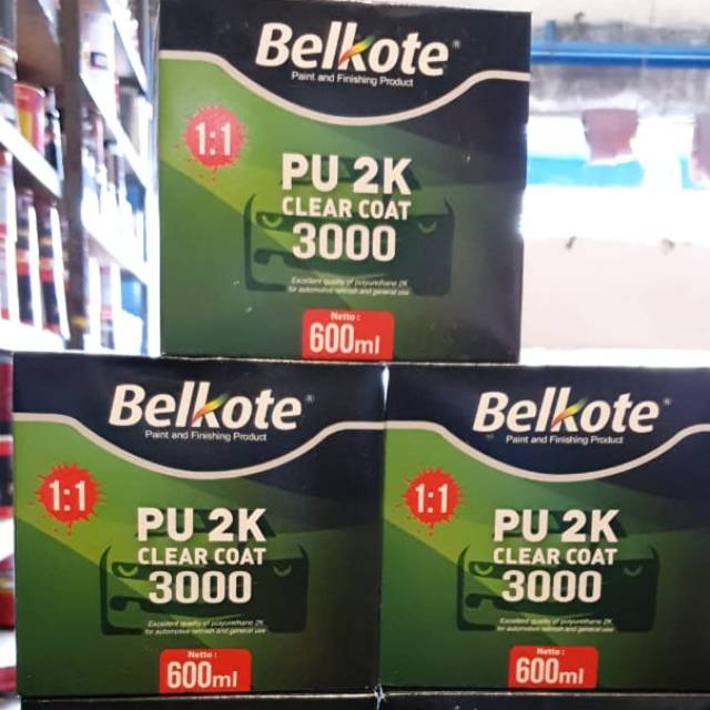 

Belkote Clear Coat 3000 PU 2K Komponen HI Gloss 600ml