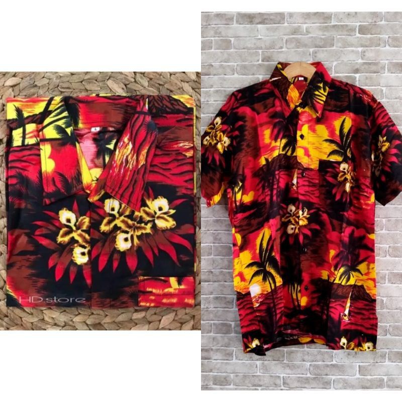 Kemeja pantai/kemeja hawai/kemeja pria lengan pendek/baju bali/kemeja surfing/hem pria/bisa cod