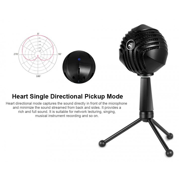 YANMAI GM-888 USB Wired Spherical Directional Condenser Microphone