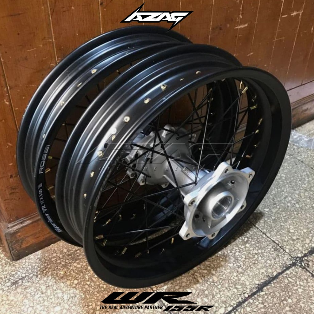 Velg Set Supermoto WR Tromol Full Set Hitam